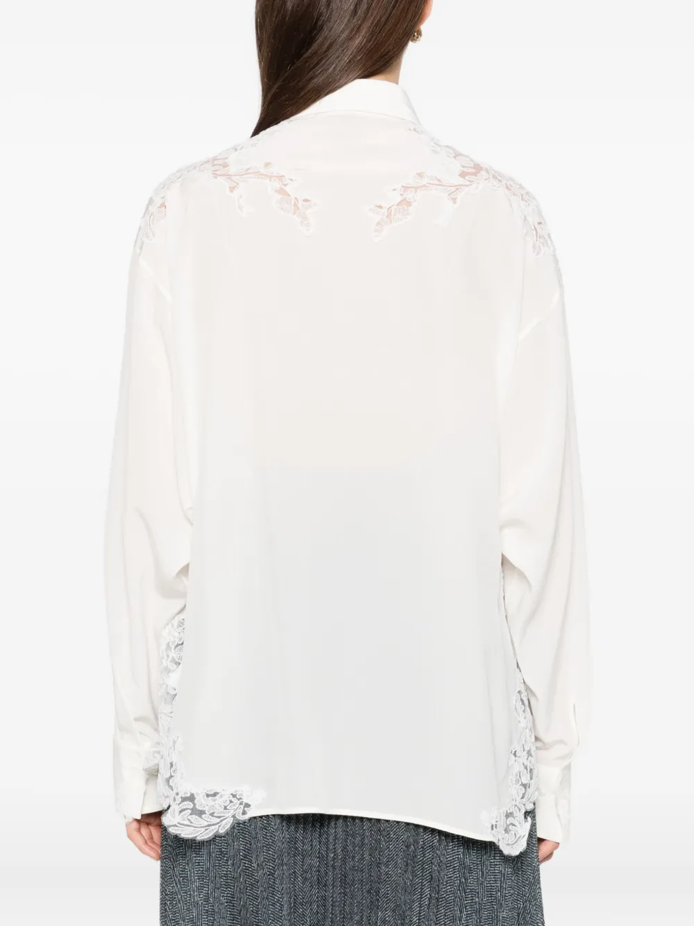 Ermanno Scervino Blouse met kant Wit