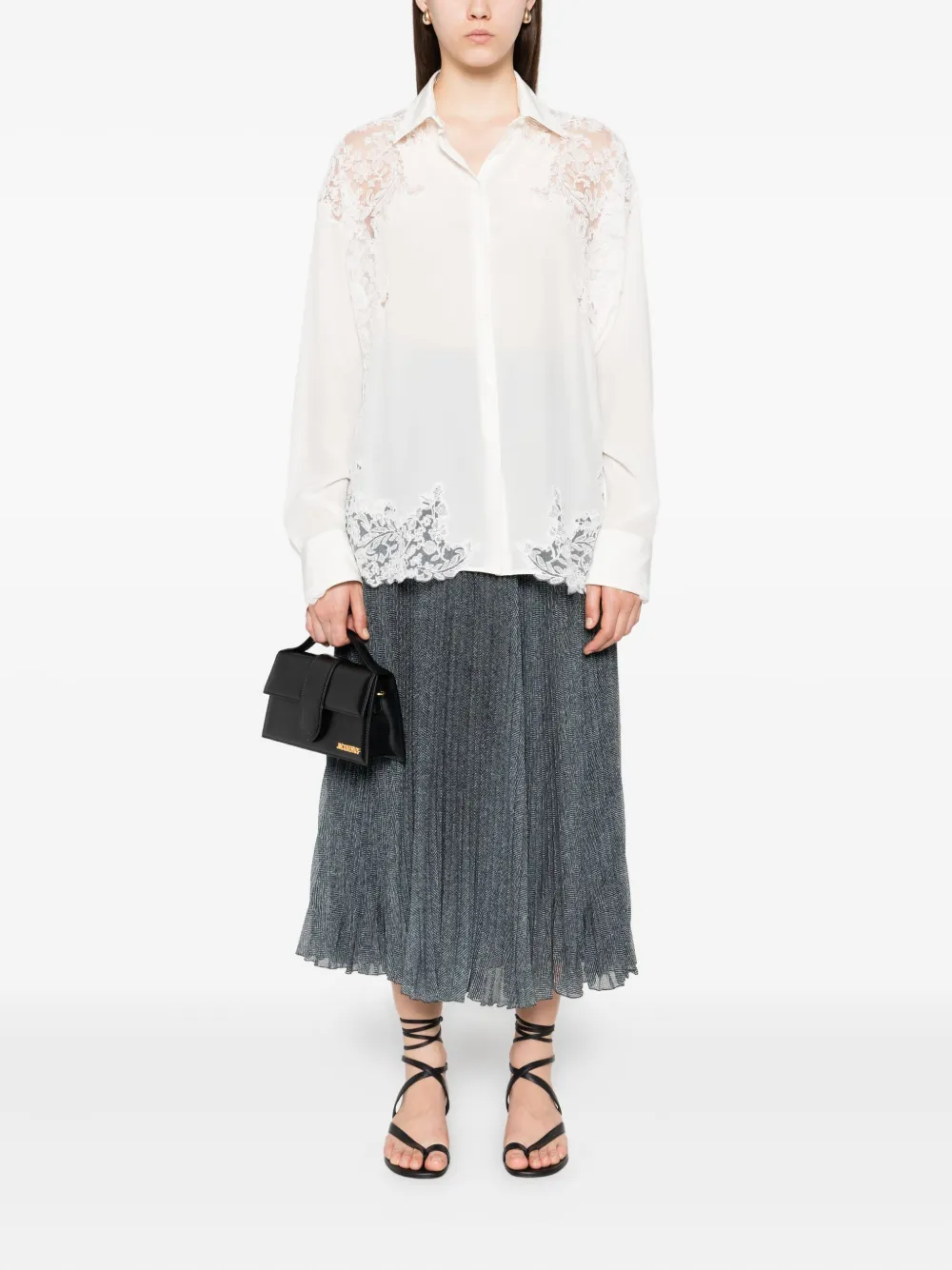 Ermanno Scervino Blouse met kant Wit