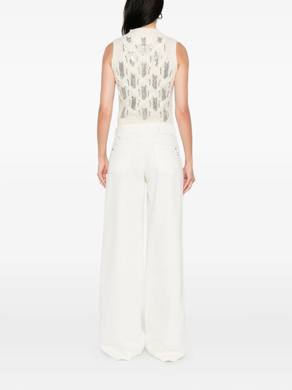 Ermanno Scervino Jeans met wijde pijpen Wit