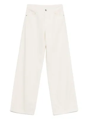Marina Yee Pleated wide-leg Jeans | Neutrals | FARFETCH RO