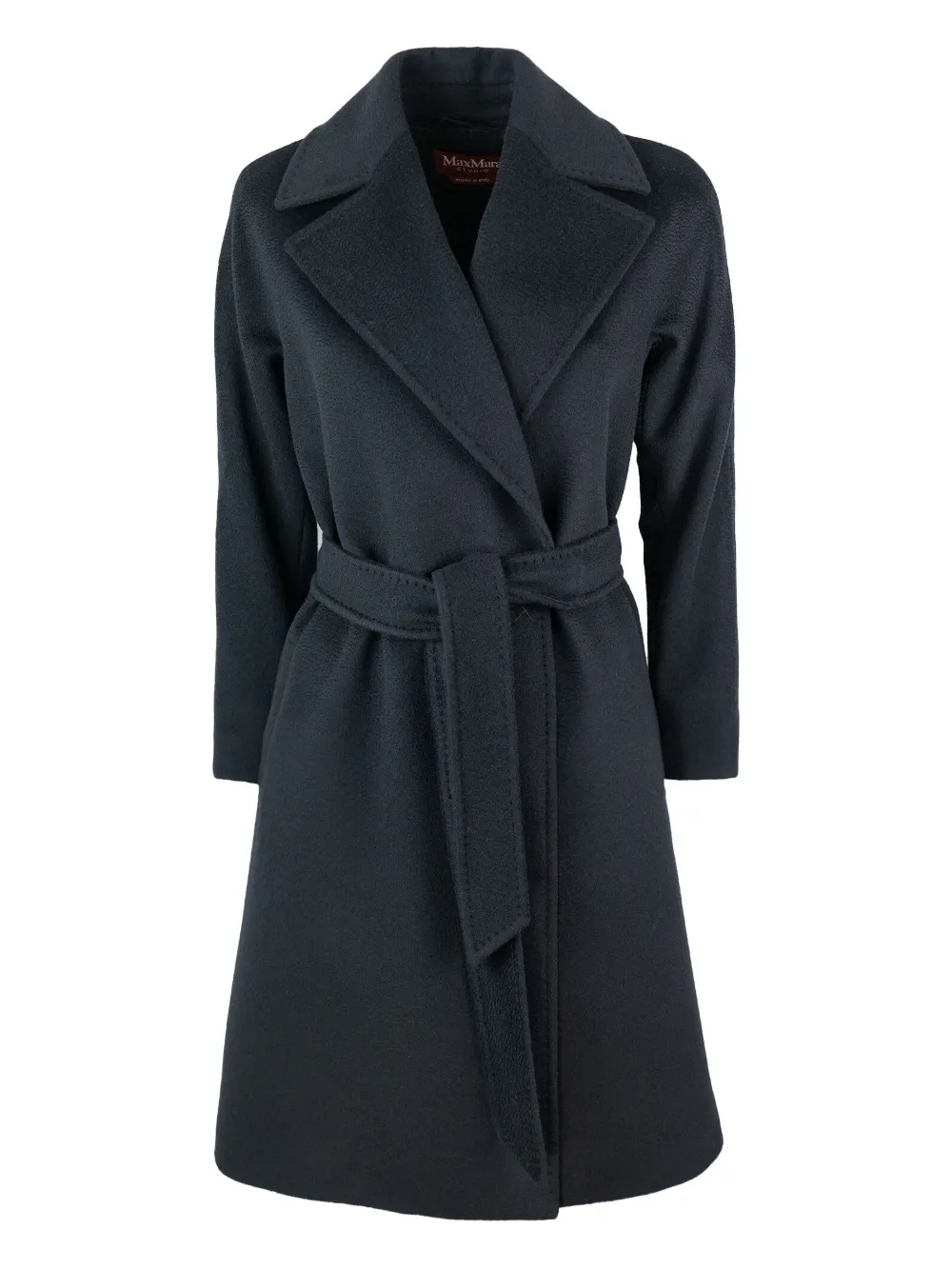 Max Mara belted wrap coat - ブラック Max Mara belted wrap coat - ブラック