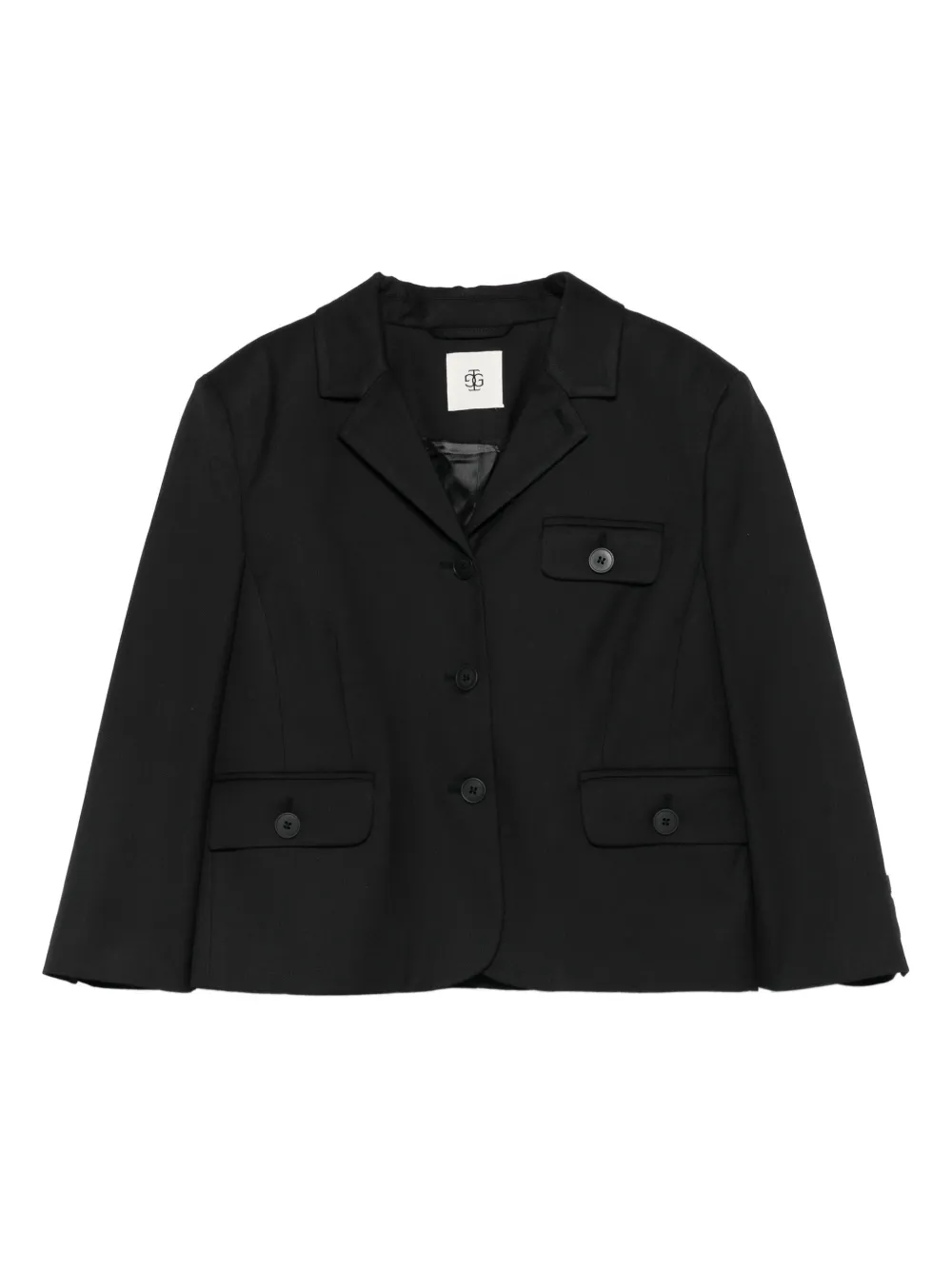 The Garment Pluto Button-up Cropped Jacket In Black