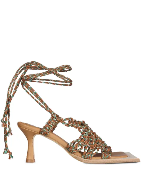 Miista 35mm self-tie heeled sandals