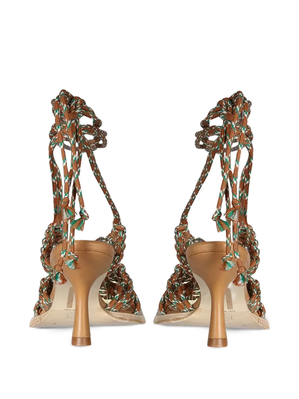 Miista 35 mm sandalen met strik en hak Bruin