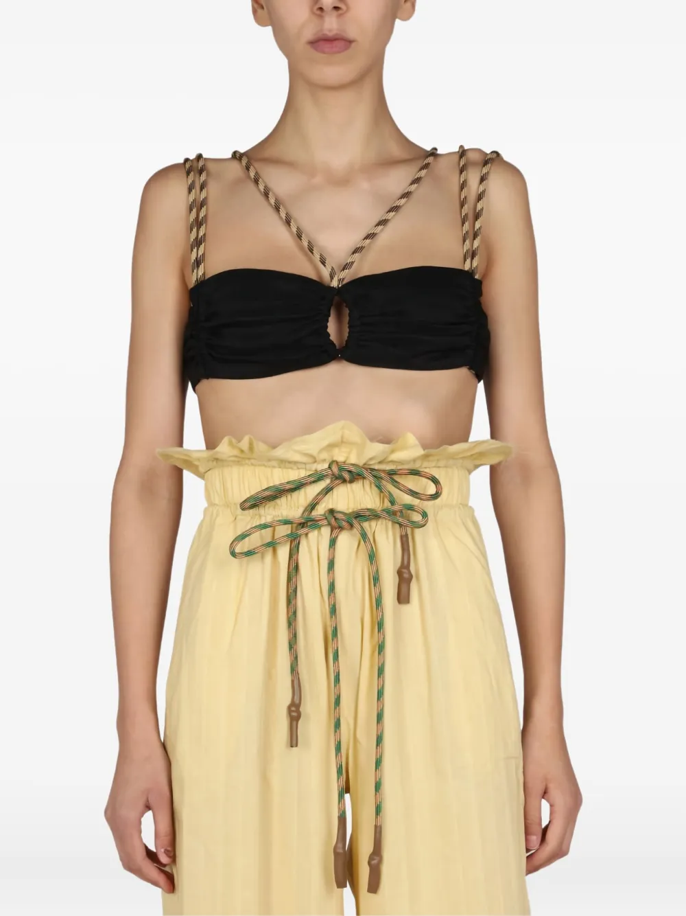 Miista Mara cut-out top - Schwarz