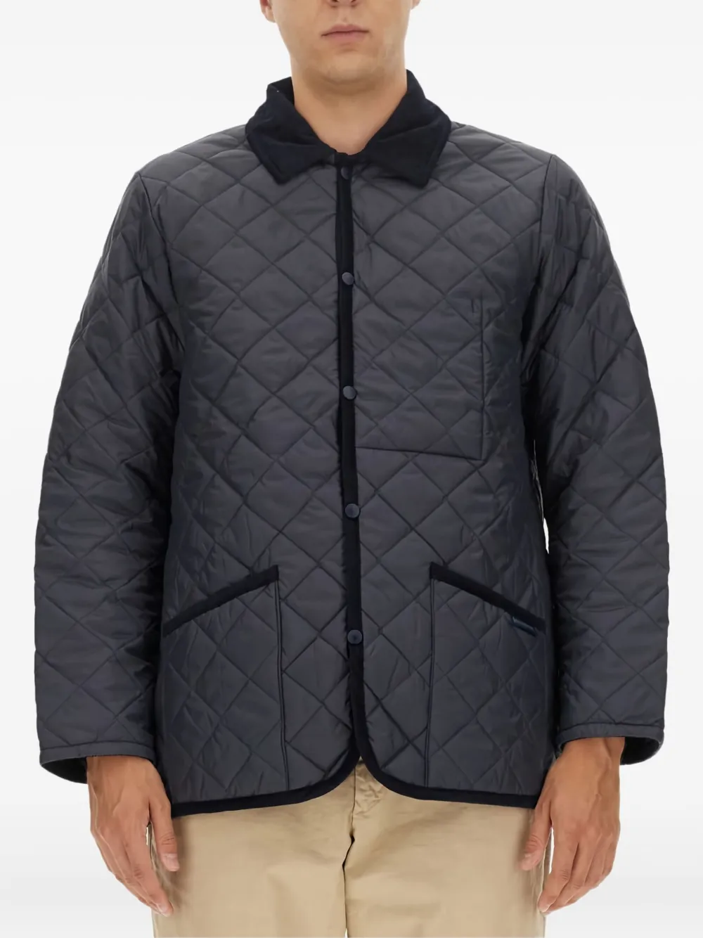 Lavenham Quilted collared jacket | Blue | Image 1