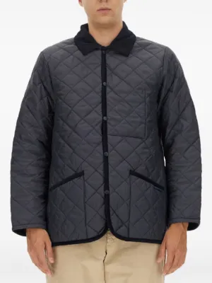 Barbour キルティングジレ | ブラック | FARFETCH JP