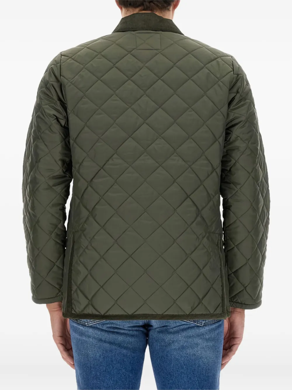 Lavenham Denham Quilted-pattern Jacket In Green