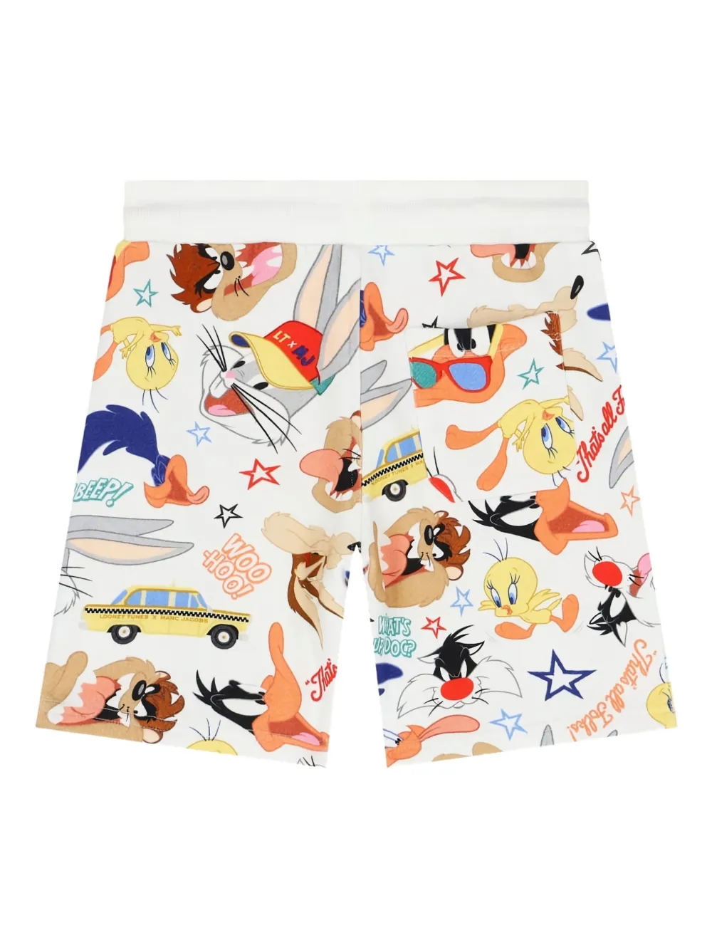 Marc Jacobs Kids printed drawstring-fastening shorts - Wit
