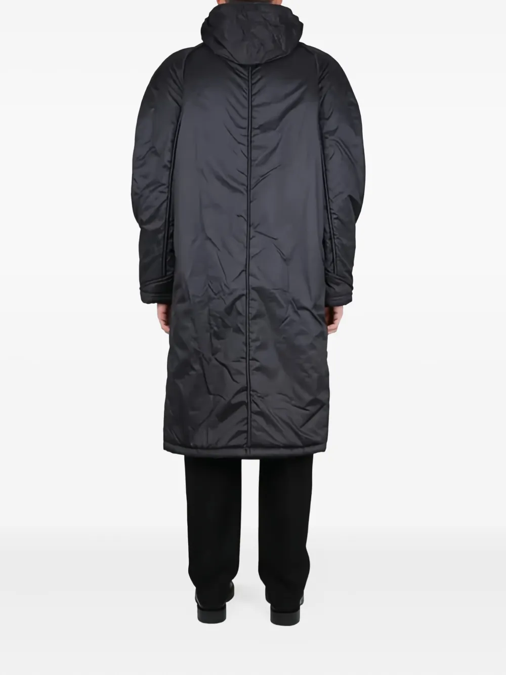 Mcq By Alexander Mcqueen Hooded Zip Coat In Black