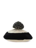 Margaret Howell cashmere pom-pom beret - Black