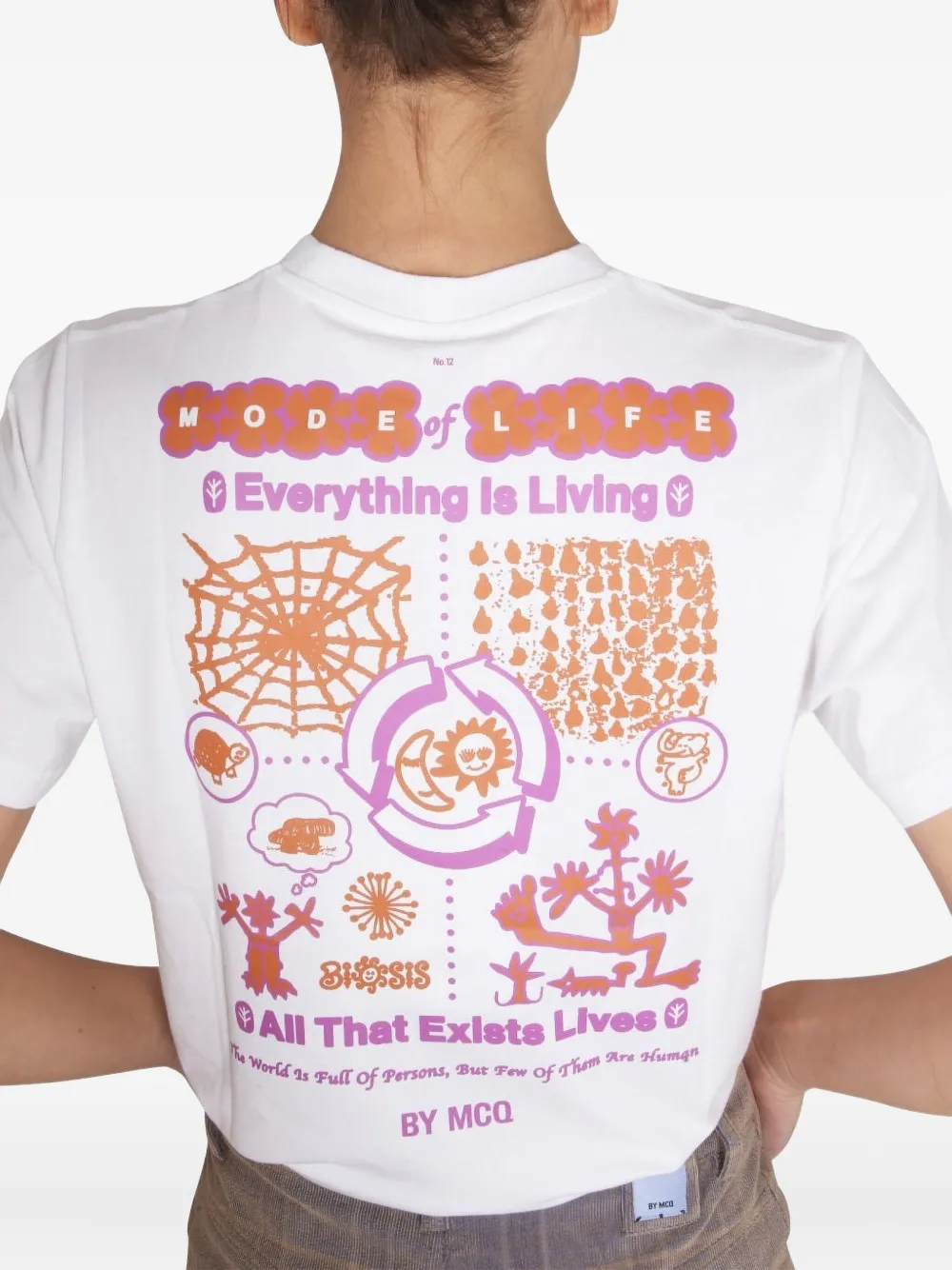 MCQ T-shirt met logoprint Wit