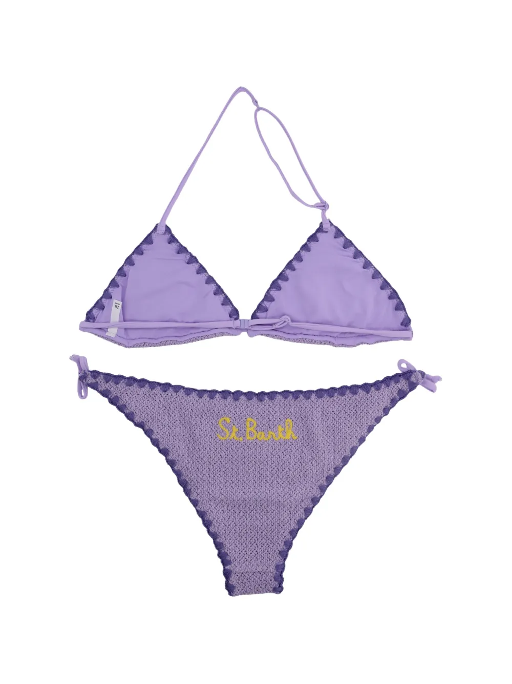 MC2 Saint Barth Kids Holly gehaakte bikini met bloemen-patch Paars