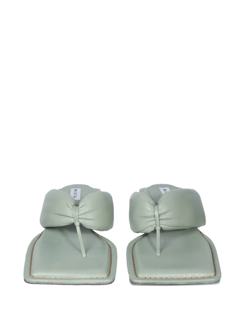 Miista 30mm knotted heeled sandals Groen