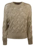 Max Mara geometric-pattern knit sweater - Gold