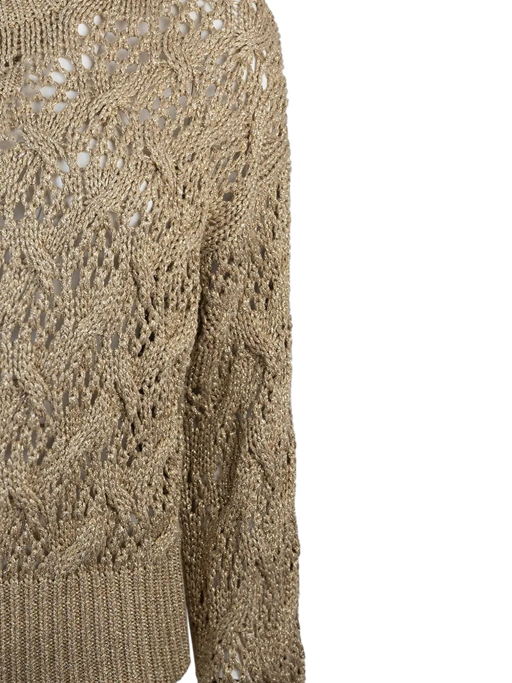  Max Mara Geometric-pattern Knit Sweater - Gold 