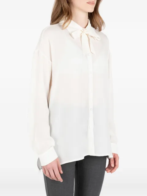 Société Anonyme bow-neck button-front shirt