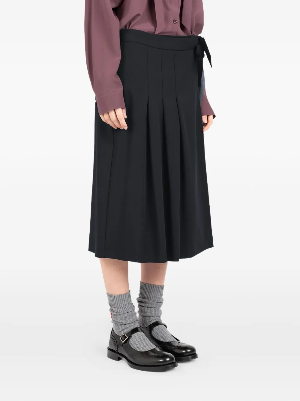 Société Anonyme Geplooide midi-rok Blauw