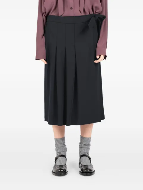 Société Anonyme pleated wrap midi skirt