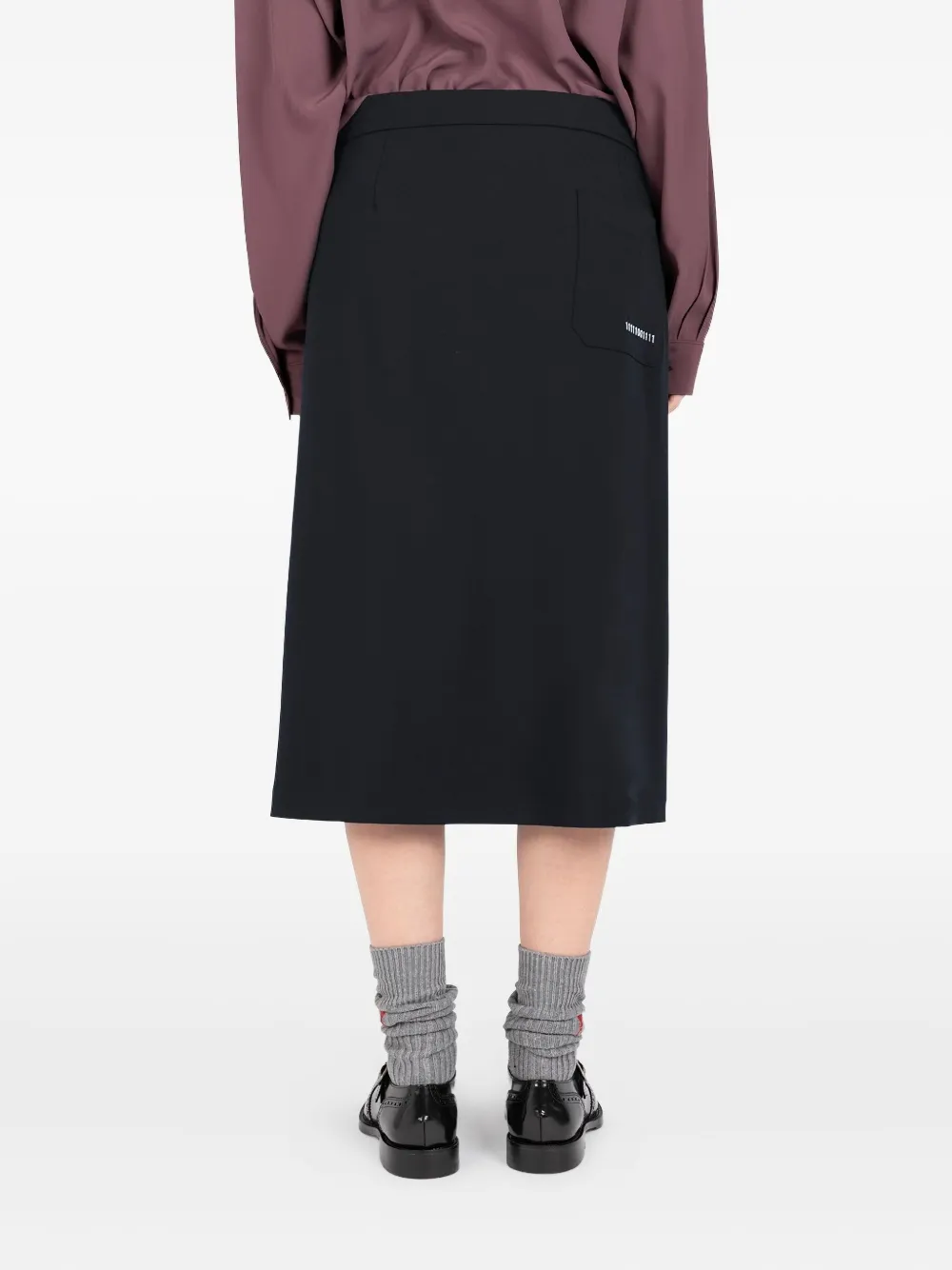 Société Anonyme Geplooide midi-rok Blauw