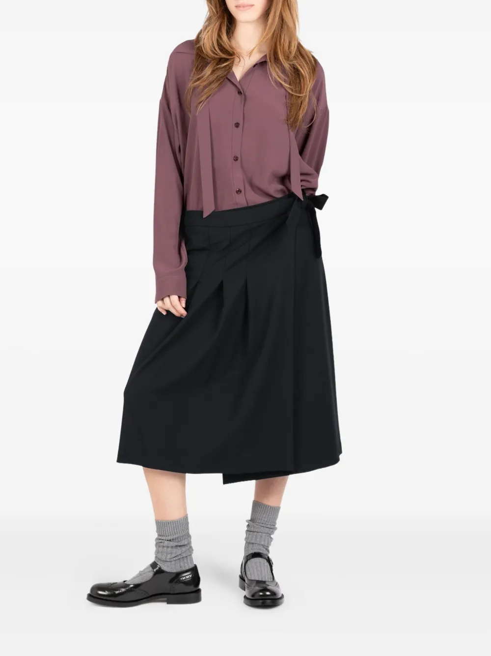 Société Anonyme Geplooide midi-rok Blauw