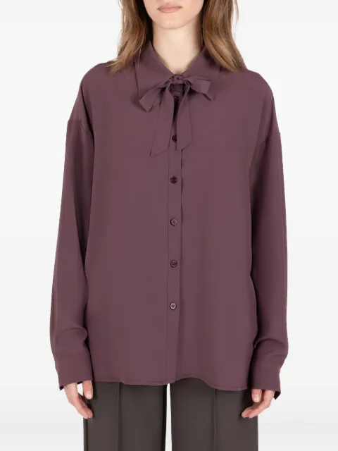Société Anonyme bow-tie neck long-sleeve shirt