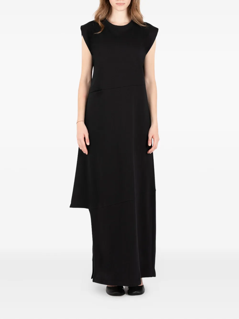 Société Anonyme Trinity Pocket asymmetrische maxi-jurk Zwart