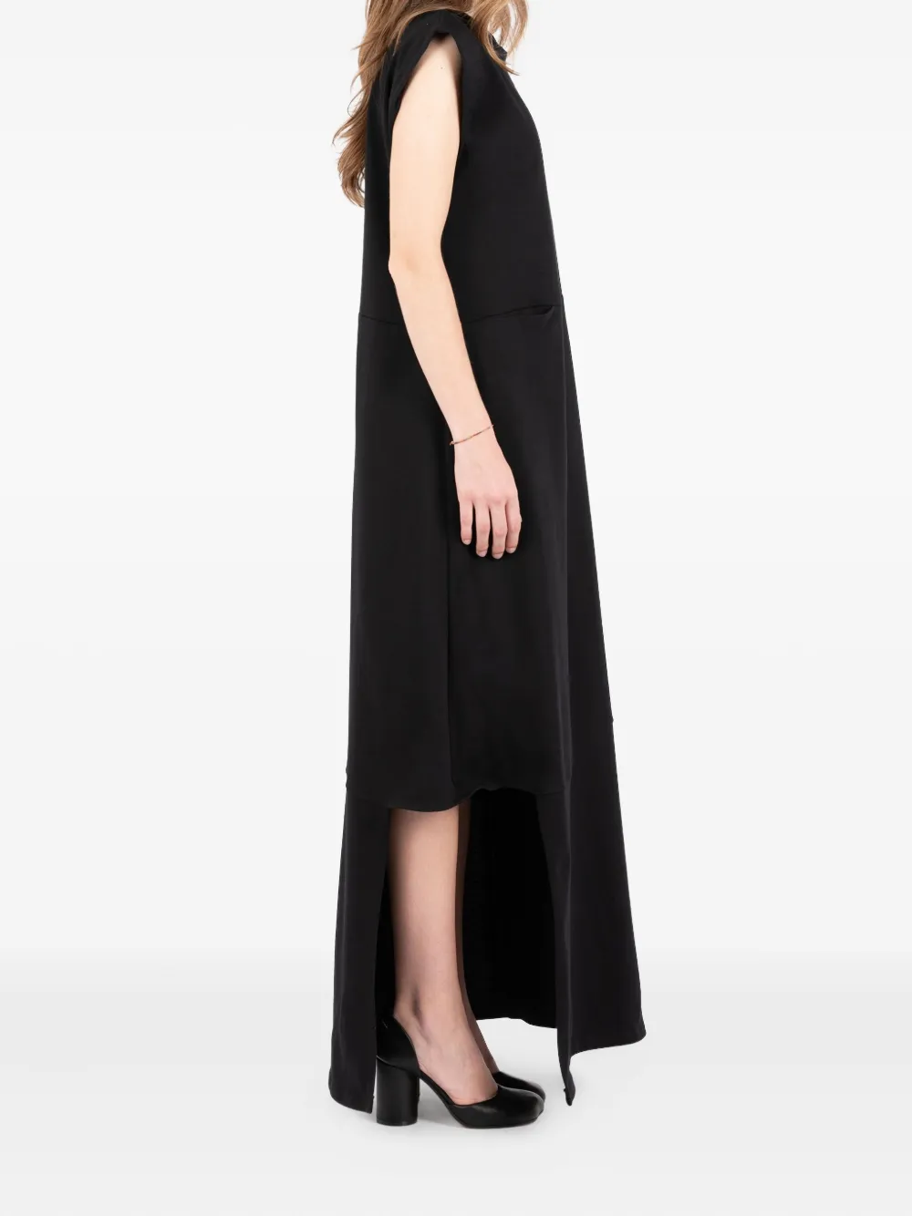 Société Anonyme Trinity Pocket asymmetrische maxi-jurk Zwart