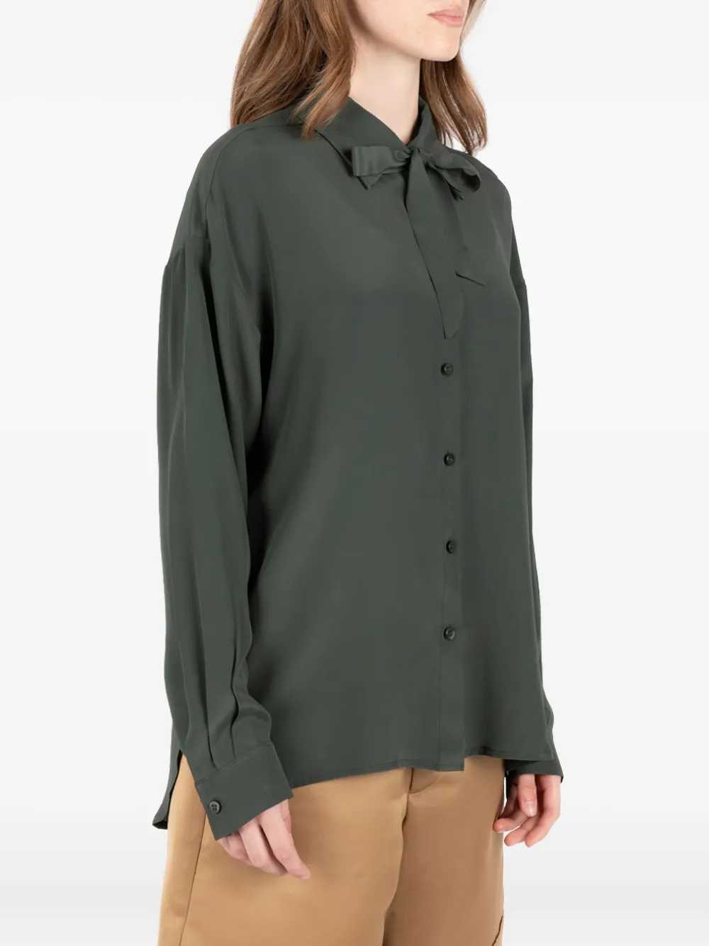 Société Anonyme Blouse met strik Groen