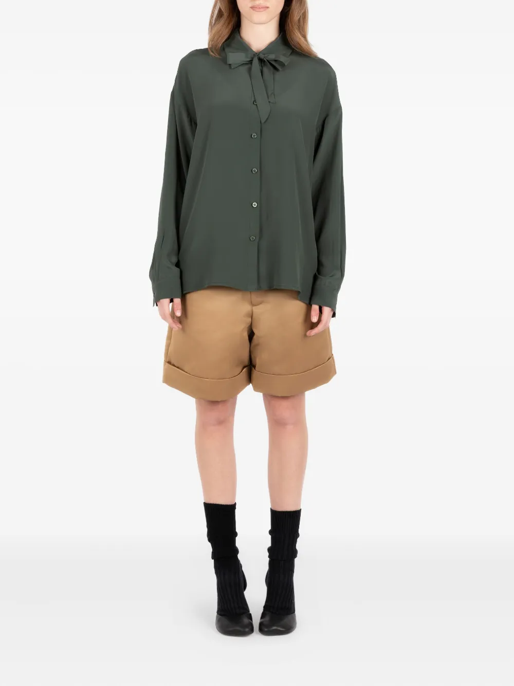 Société Anonyme Blouse met strik Groen