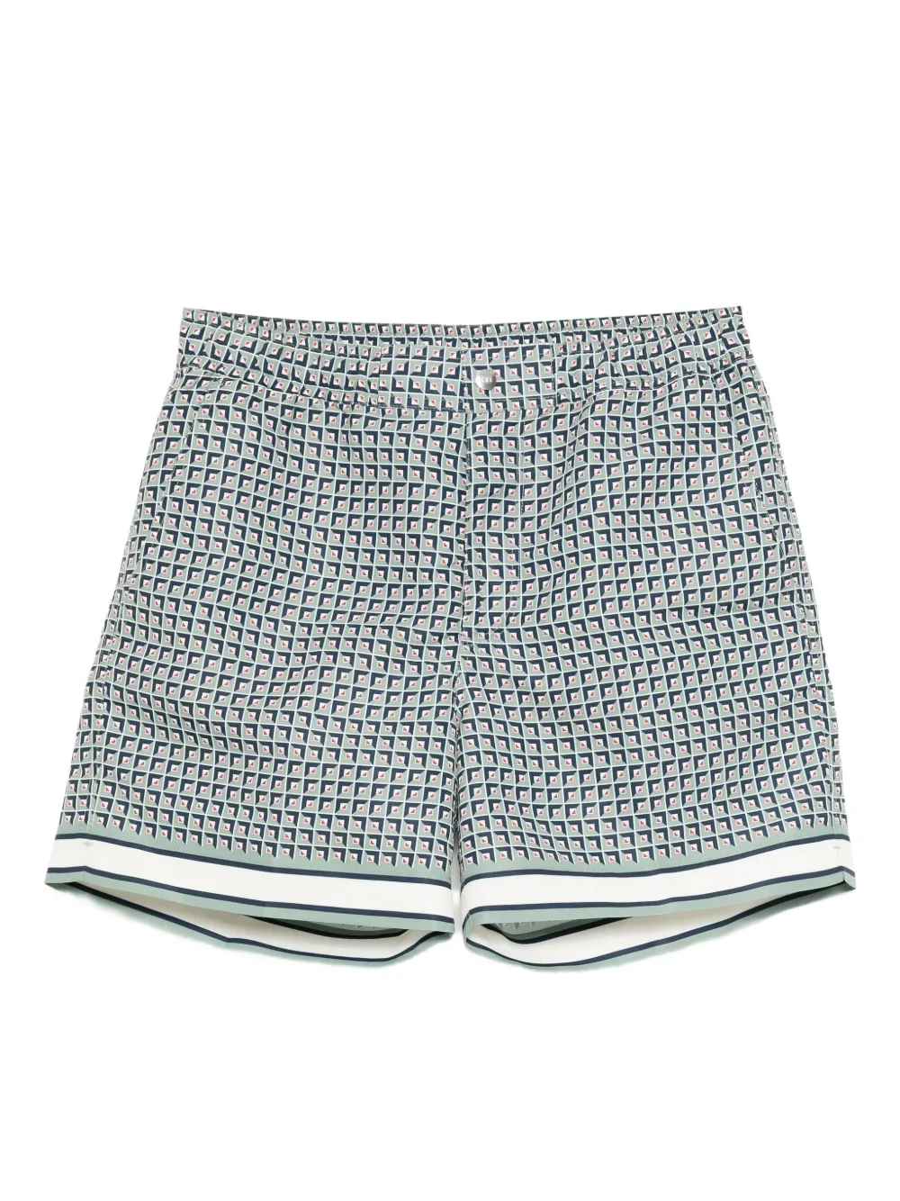 Tessera geometric-pattern swim shorts