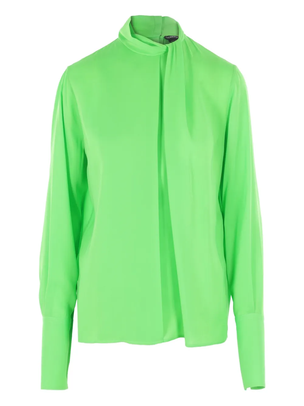 TOM FORD camisa con moño en el cuello | verde | Image 1