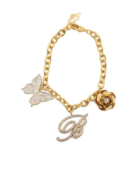 Blumarine crystal-embellished chain-link bracelet