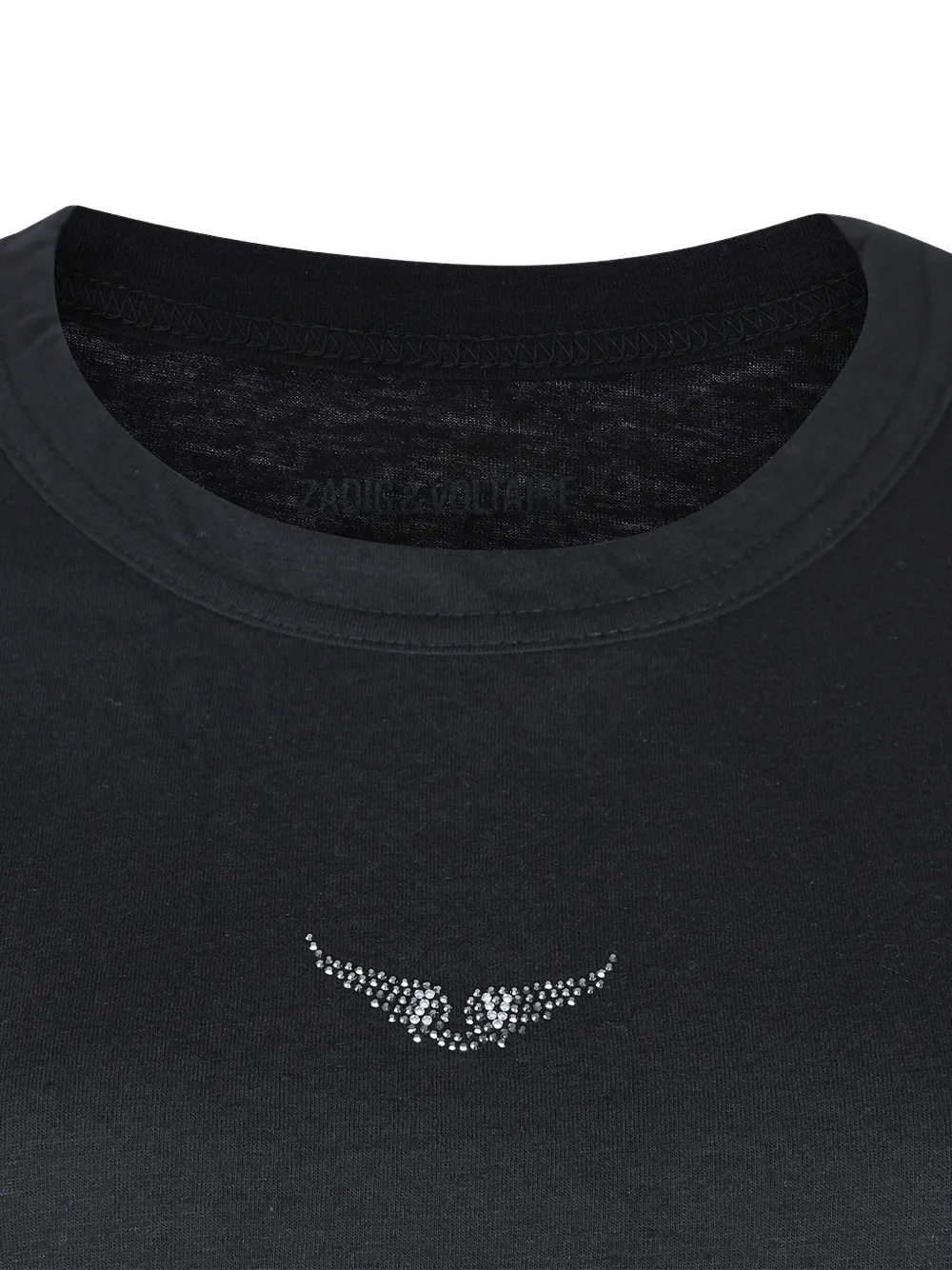 zadig and voltaire T-shirt verfraaid met kristallen Zwart