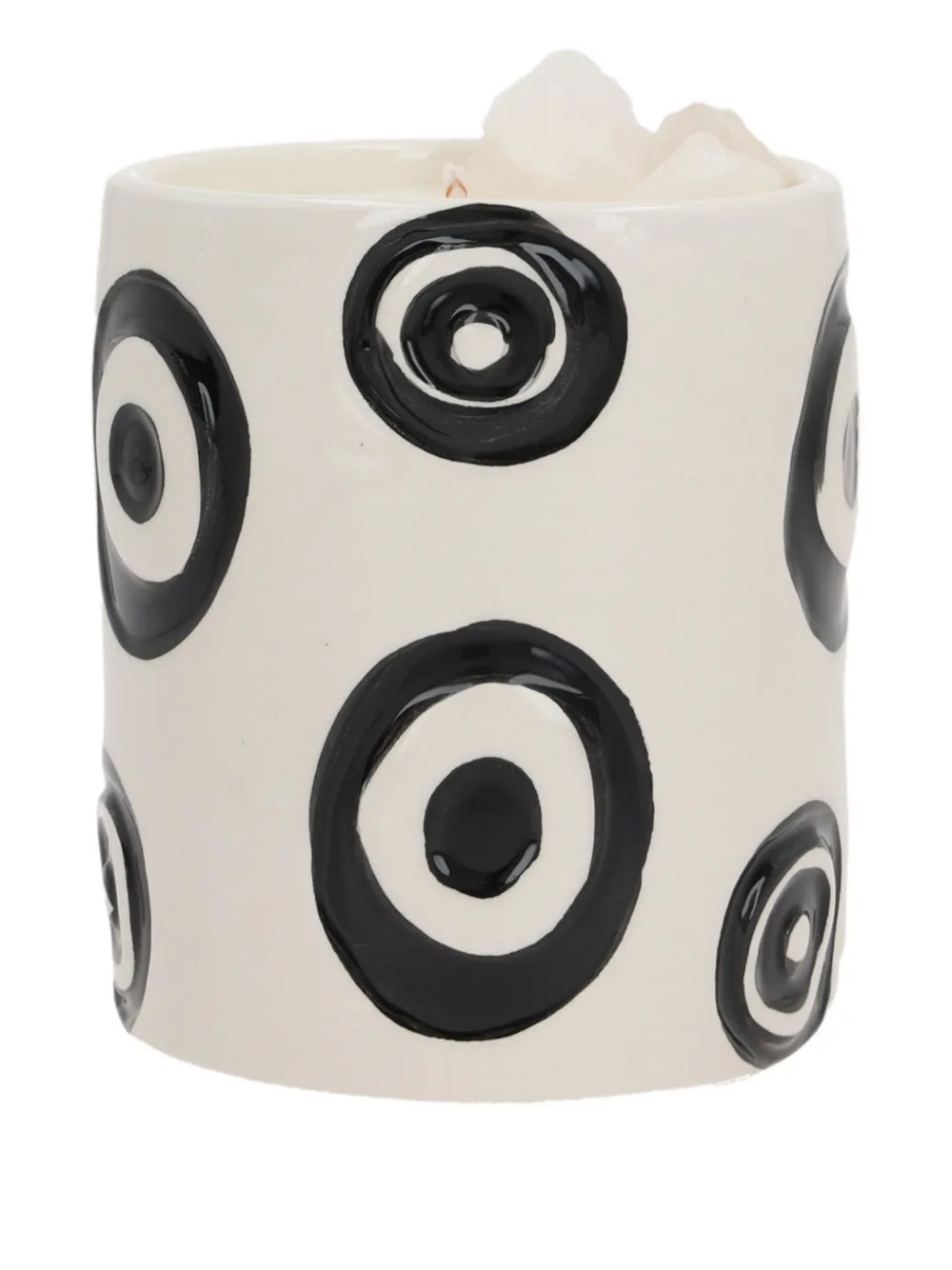 10 CORSO COMO x Love & Stones circle-pattern ceramic candle | White | Image 1