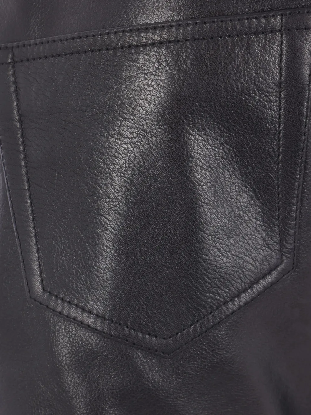 ISABEL MARANT lace-up leather straight trousers Zwart