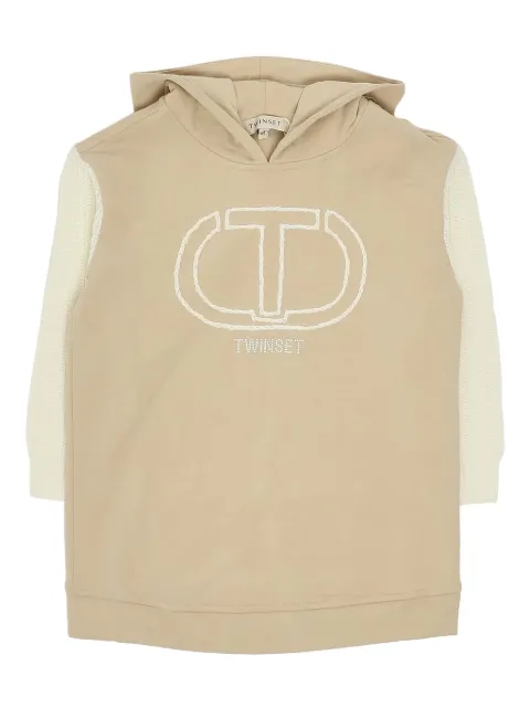 TWINSET Kids logo-detail hooded dress