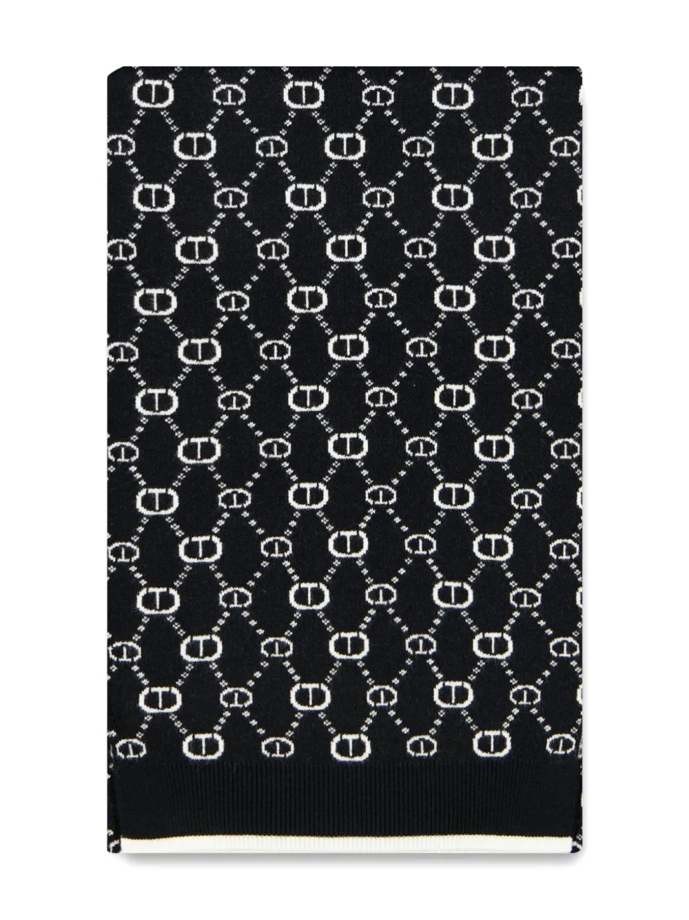 TWINSET Kids monogram-pattern scarf | Black | Image 1