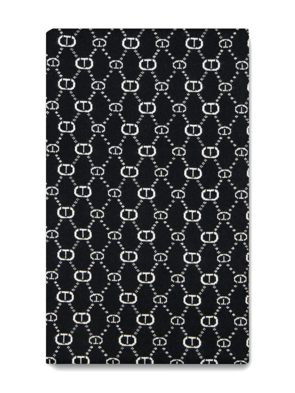 TWINSET Kids monogram-pattern scarf - Zwart