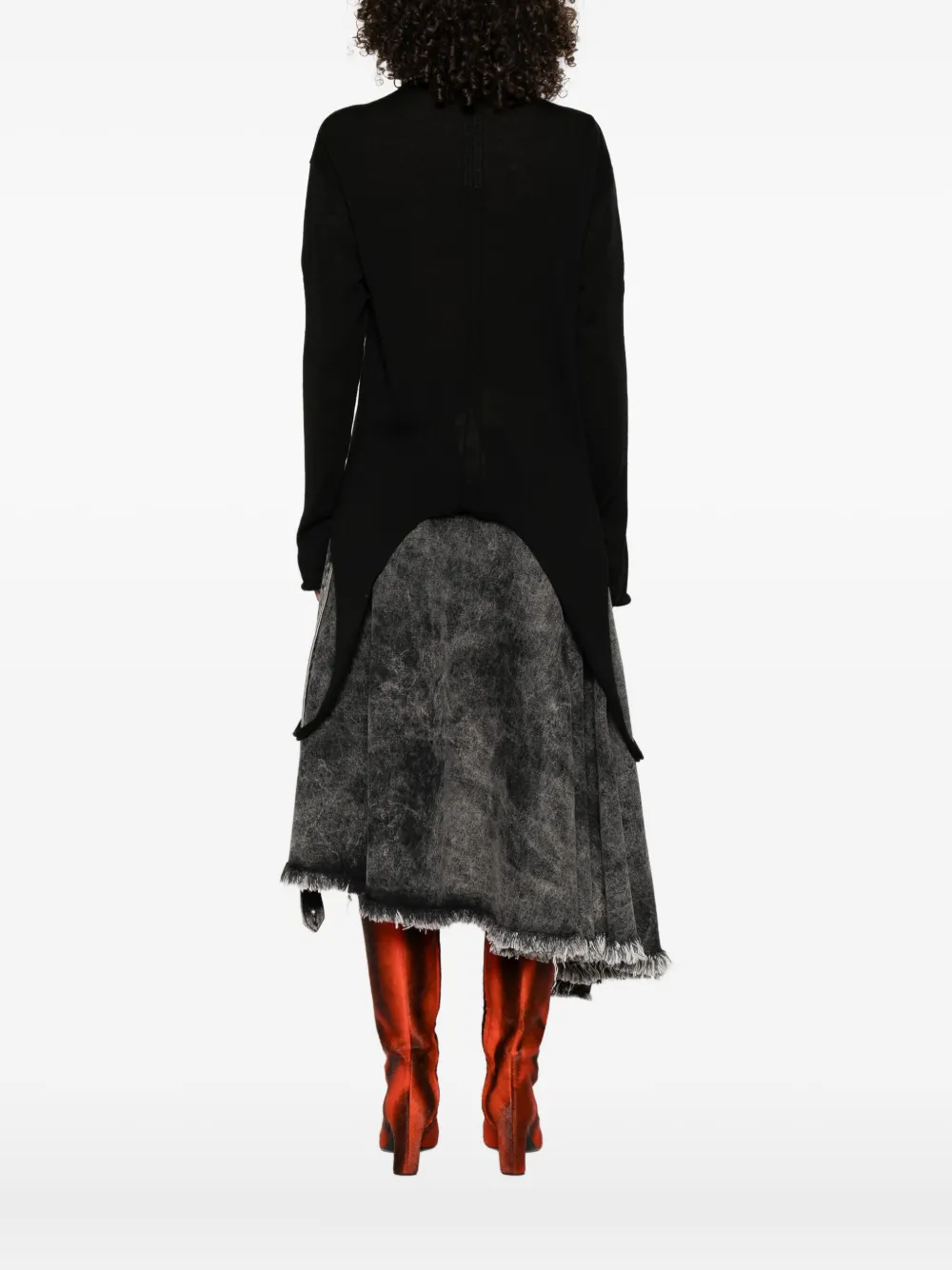 Rick Owens Slashed trui met lange mouwen Zwart