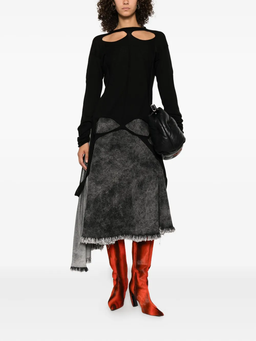 Rick Owens Slashed trui met lange mouwen Zwart