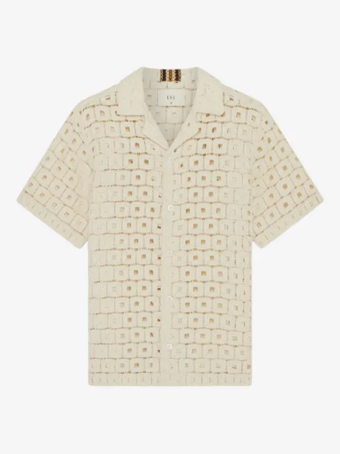 CHÉ camisa manga corta con motivo de crochet
