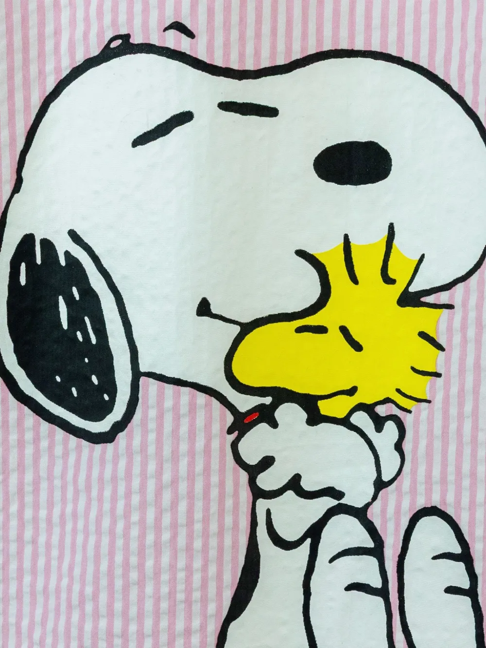 Mc2 Saint Barth Brigitte Snoopy-print Striped Shirt In Pink