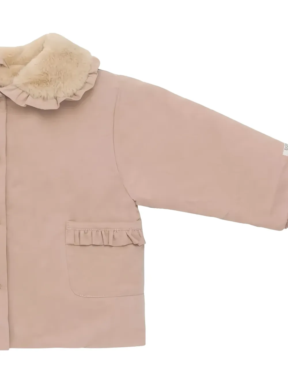 Donsje Tjarda jack met kraag en ruches Roze