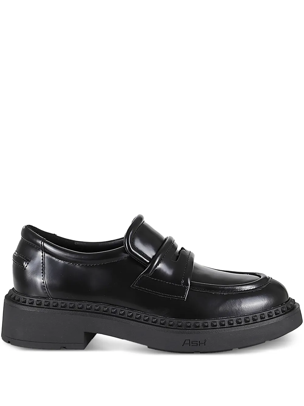 Ash Miracle leather studded-trim loafers Black