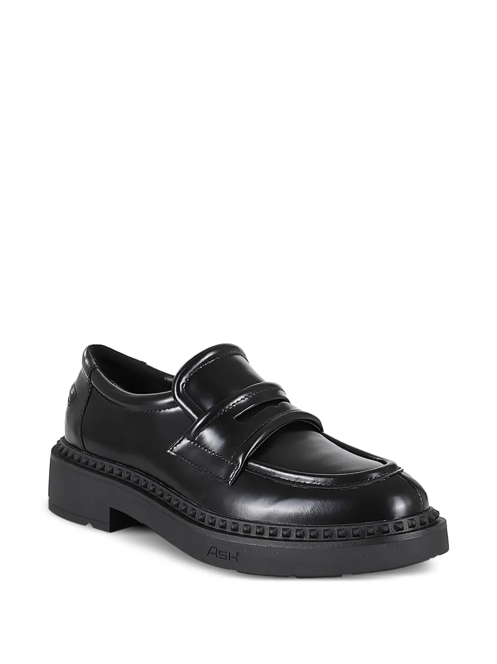 Ash Miracle leather studded-trim loafers Black