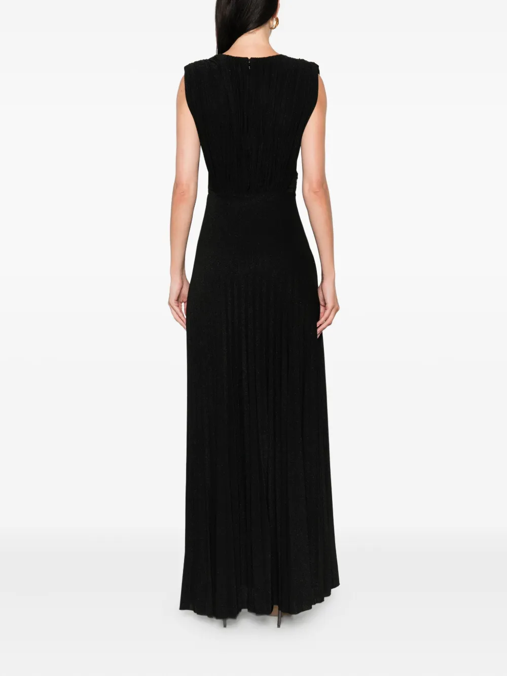 Elisabetta Franchi lurex jersey dress Zwart
