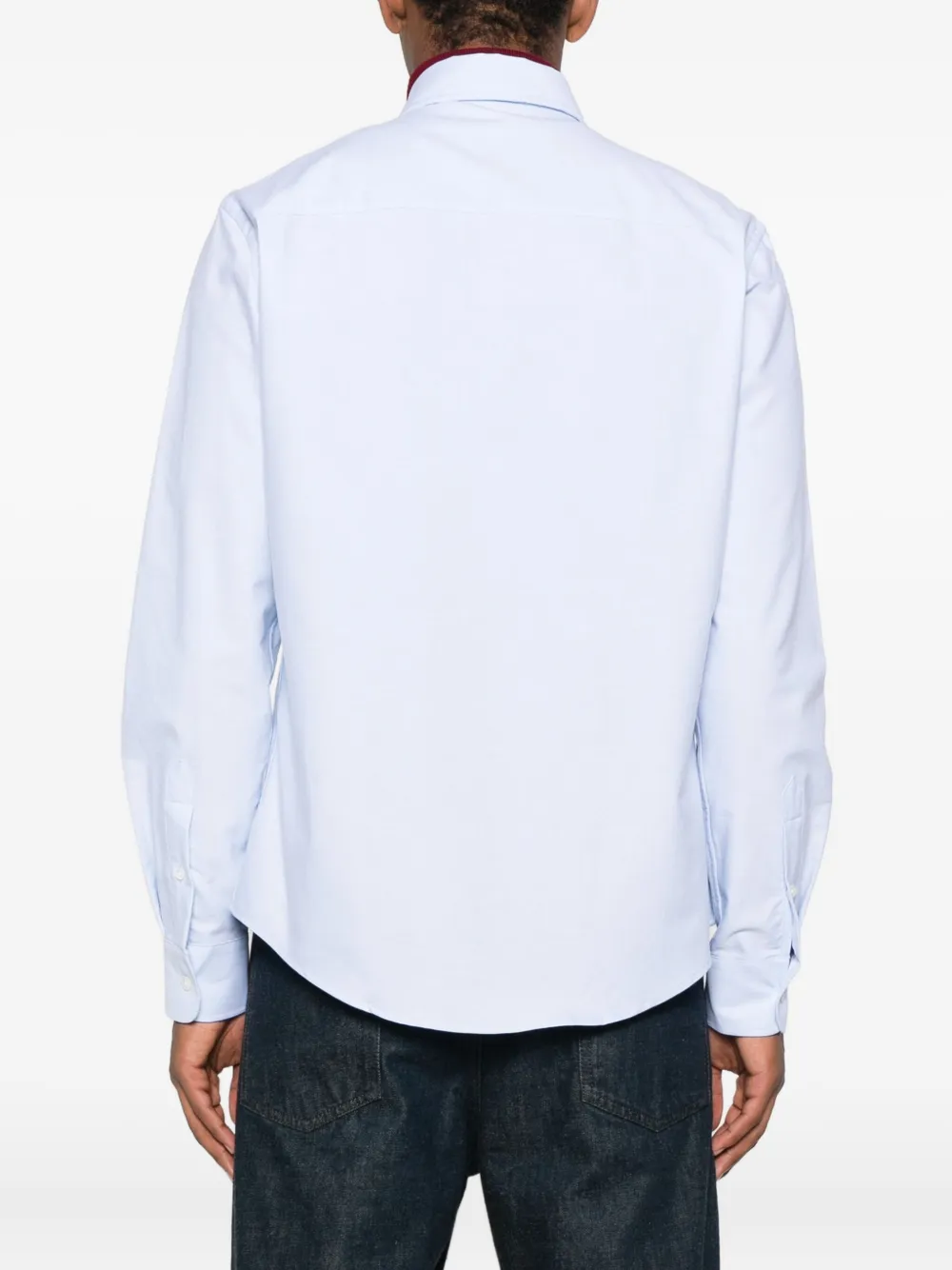 AMI Paris Overhemd met geborduurd logo Blauw