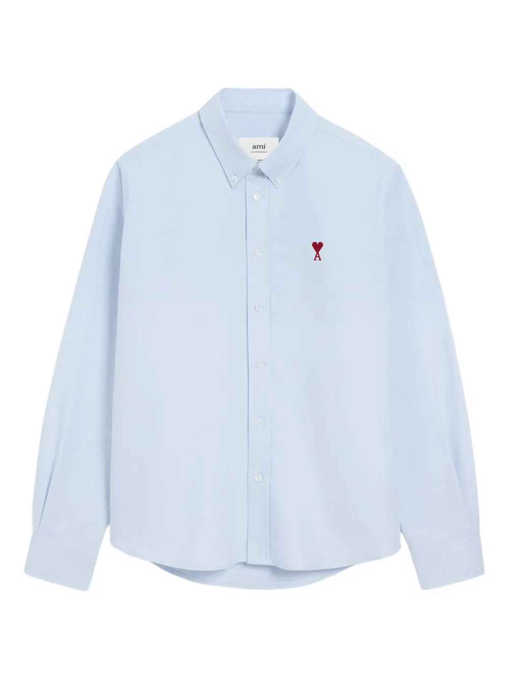 AMI Paris Overhemd met geborduurd logo Blauw