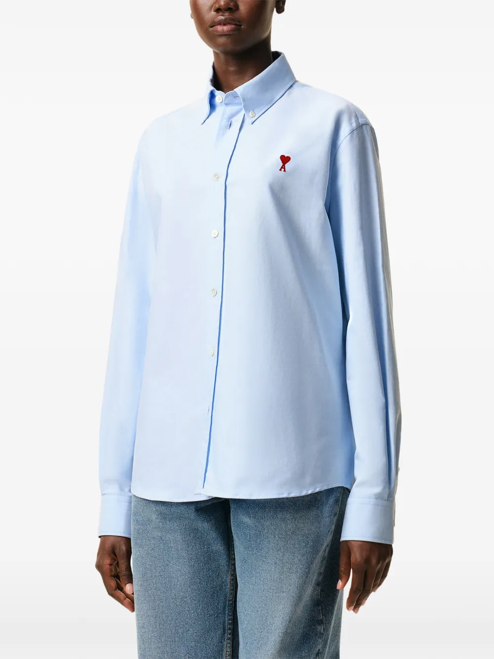  Ami Paris Logo Shirt - Blue 